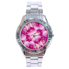 Beauty Pink Abstract Design Stainless Steel Watch by dflcprints