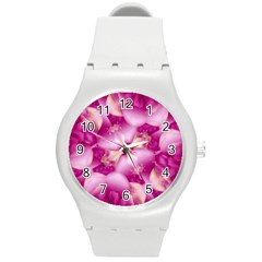 Beauty Pink Abstract Design Plastic Sport Watch (medium) by dflcprints