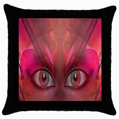 Hypnotized Black Throw Pillow Case by icarusismartdesigns