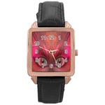 Hypnotized Rose Gold Leather Watch  Front