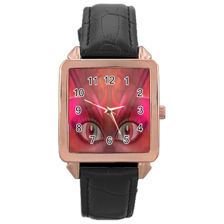 Hypnotized Rose Gold Leather Watch 