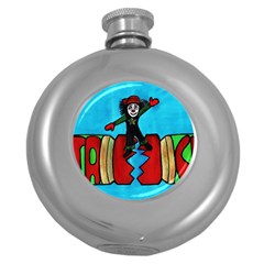 Cracker Jack Hip Flask (round)