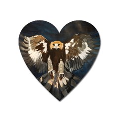 Golden Eagle Magnet (heart) by JUNEIPER07