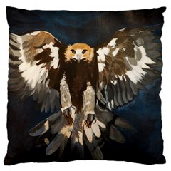 Golden Eagle Large Cushion Case (single Sided)  by JUNEIPER07