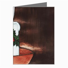 Candle And Mistletoe Greeting Card