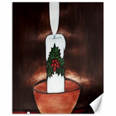 Candle And Mistletoe Canvas 16  X 20  (unframed) by JUNEIPER07