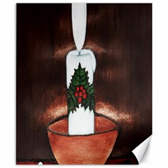 Candle And Mistletoe Canvas 8  X 10  (unframed) by JUNEIPER07