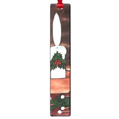 Candle And Mistletoe Large Bookmark by JUNEIPER07