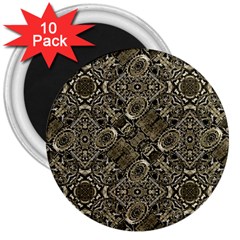 Steam Punk Pattern Print 3  Button Magnet (10 Pack) by dflcprints