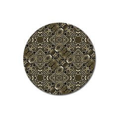 Steam Punk Pattern Print Magnet 3  (round) by dflcprints