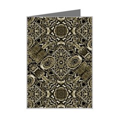 Steam Punk Pattern Print Mini Greeting Card by dflcprints