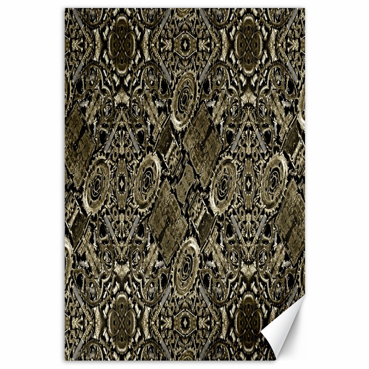 Steam Punk Pattern Print Canvas 12  x 18  (Unframed)