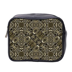 Steam Punk Pattern Print Mini Travel Toiletry Bag (two Sides) by dflcprints