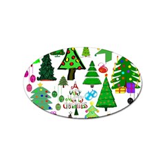 Oh Christmas Tree Sticker 10 Pack (Oval)