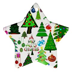 Oh Christmas Tree Star Ornament (Two Sides)