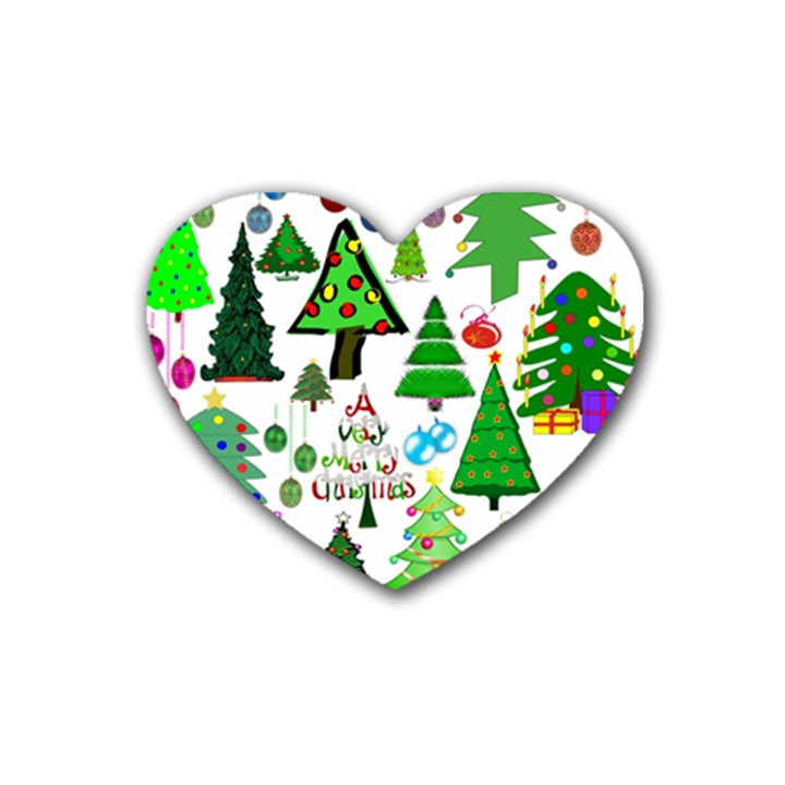 Oh Christmas Tree Drink Coasters 4 Pack (Heart) 