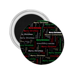 Merry Christmas Typography Art 2 25  Button Magnet by StuffOrSomething