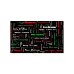 Merry Christmas Typography Art Sticker 10 Pack (rectangle) by StuffOrSomething