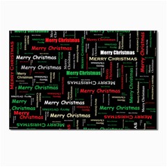 Merry Christmas Typography Art Postcards 5  X 7  (10 Pack) by StuffOrSomething