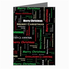 Merry Christmas Typography Art Greeting Card by StuffOrSomething