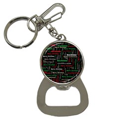 Merry Christmas Typography Art Bottle Opener Key Chain by StuffOrSomething