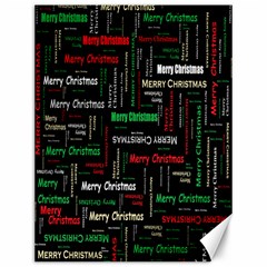 Merry Christmas Typography Art Canvas 12  X 16  (unframed) by StuffOrSomething