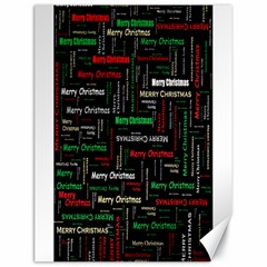 Merry Christmas Typography Art Canvas 18  X 24  (unframed) by StuffOrSomething