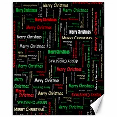 Merry Christmas Typography Art Canvas 11  X 14  (unframed) by StuffOrSomething