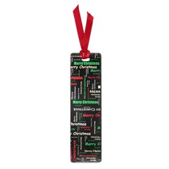 Merry Christmas Typography Art Small Bookmark by StuffOrSomething