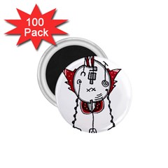 Alien Robot Hand Draw Illustration 1 75  Button Magnet (100 Pack) by dflcprints