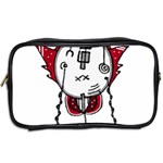 Alien Robot Hand Draw Illustration Travel Toiletry Bag (Two Sides) Back