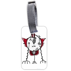 Alien Robot Hand Draw Illustration Luggage Tag (two Sides) by dflcprints