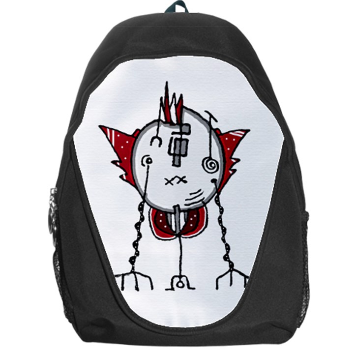 Alien Robot Hand Draw Illustration Backpack Bag