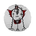 Alien Robot Hand Draw Illustration 15  Premium Round Cushion  Front