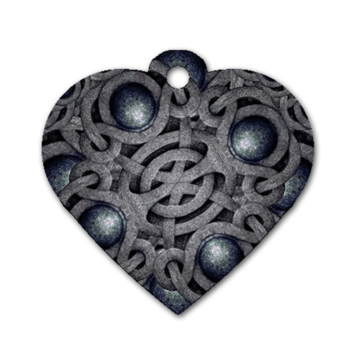 Mystic Arabesque Dog Tag Heart (One Sided) 