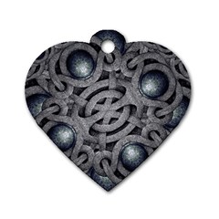 Mystic Arabesque Dog Tag Heart (two Sided) by dflcprints