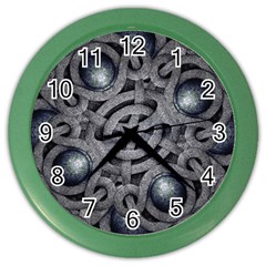 Mystic Arabesque Wall Clock (color) by dflcprints