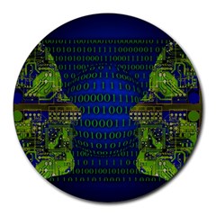 Binary Communication 8  Mouse Pad (round) by StuffOrSomething