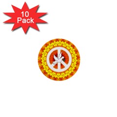 Psychedelic Peace Dove Mandala 1  Mini Button (10 Pack) by StuffOrSomething