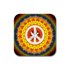 Psychedelic Peace Dove Mandala Drink Coasters 4 Pack (square) by StuffOrSomething