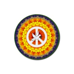 Psychedelic Peace Dove Mandala Drink Coaster (round)