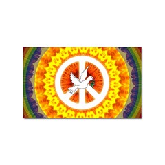 Psychedelic Peace Dove Mandala Sticker 10 Pack (rectangle) by StuffOrSomething