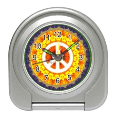 Psychedelic Peace Dove Mandala Desk Alarm Clock by StuffOrSomething