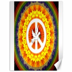 Psychedelic Peace Dove Mandala Canvas 36  X 48  (unframed) by StuffOrSomething