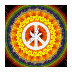 Psychedelic Peace Dove Mandala Glasses Cloth (medium) by StuffOrSomething