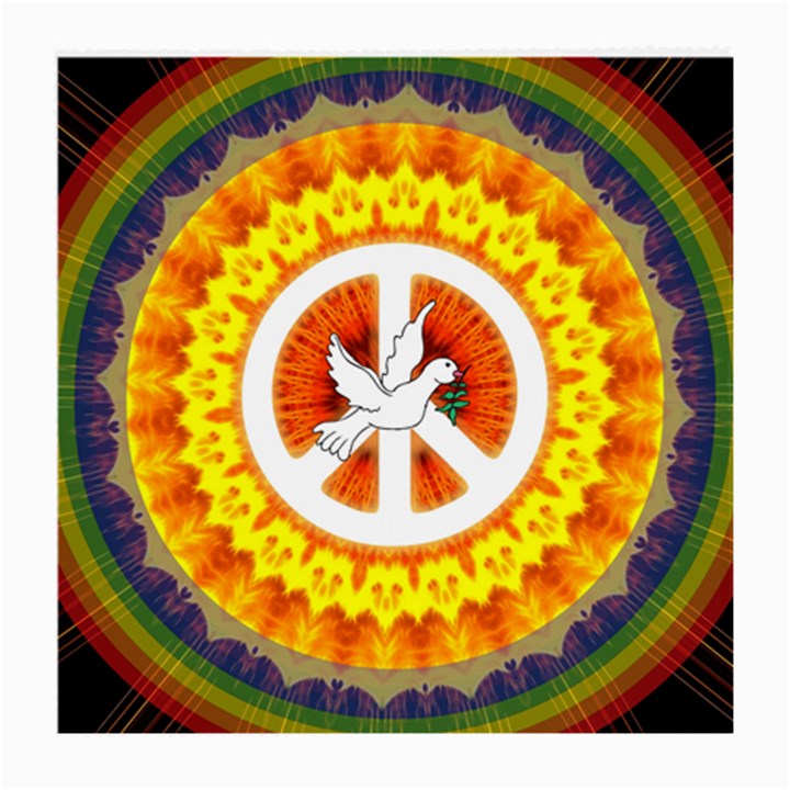 Psychedelic Peace Dove Mandala Glasses Cloth (Medium)