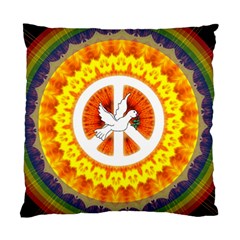 Psychedelic Peace Dove Mandala Cushion Case (two Sided)  by StuffOrSomething