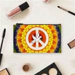 Psychedelic Peace Dove Mandala Cosmetic Bag (Small) Front