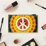 Psychedelic Peace Dove Mandala Cosmetic Bag (Small) Back