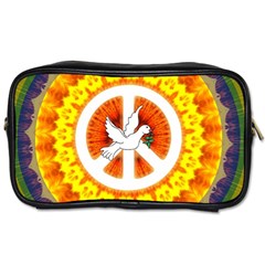 Psychedelic Peace Dove Mandala Travel Toiletry Bag (two Sides) by StuffOrSomething